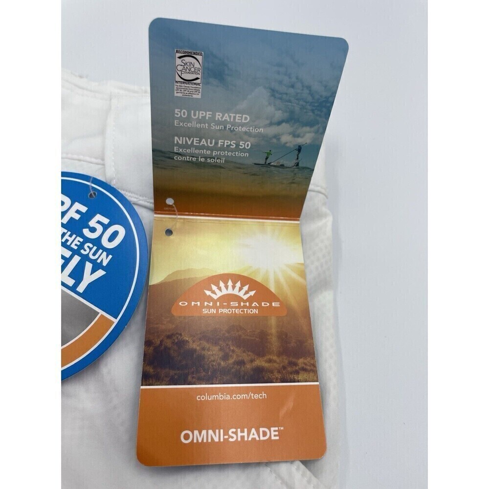 NWT Columbia PFG Women's Shorts Size 8 White Omni-Shade Outdoor Hiking Fishing - Picture 11 of 13